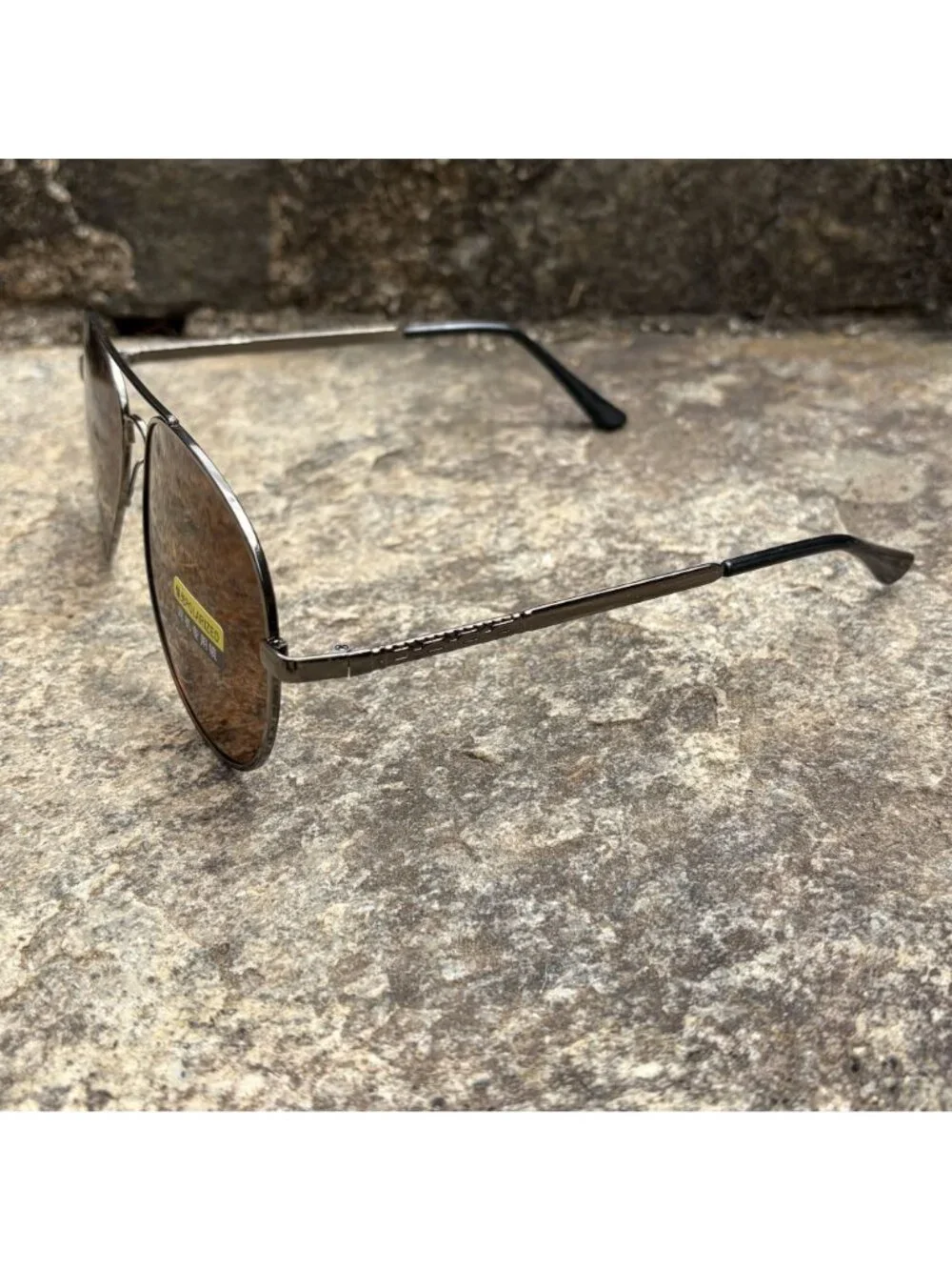 Polarized Brown Aviator Sunglasses Matte Brown Frame Driving Lenses Pilot Retro